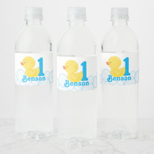 Rubber Duck Personalized Water Bottle Label