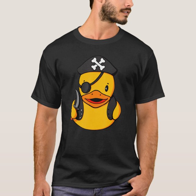 Rubber Duck Pirates Halloween Costume T-Shirt (Front)