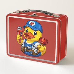 Rubber Duck Plumber Metal Lunch Box