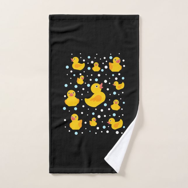 Rubber Duck Print Hand Towel (Hand Towel)