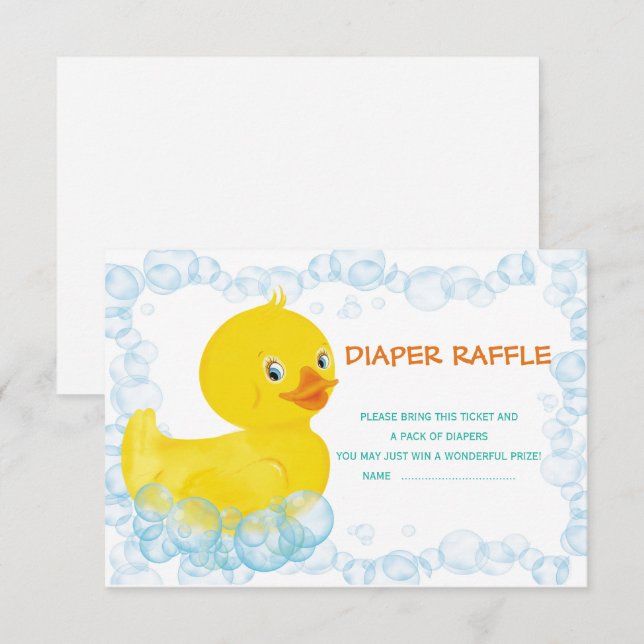 Rubber Duck raffle cards (Front/Back)