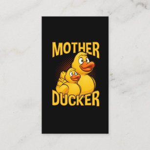 Rubber Duck Rude and Sarcasm Pun Business Card