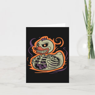 Rubber Duck Skeleton Rubber Duckie Costume Party  Card