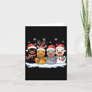 Rubber Duck Squad Christmas Light Reindeer Crew Xm Card