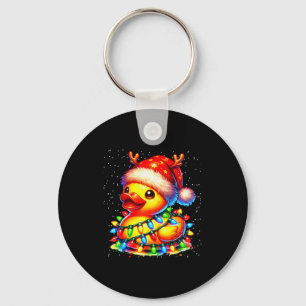 Rubber Duck Squad Christmas Light Reindeer Crew Xm Keychain