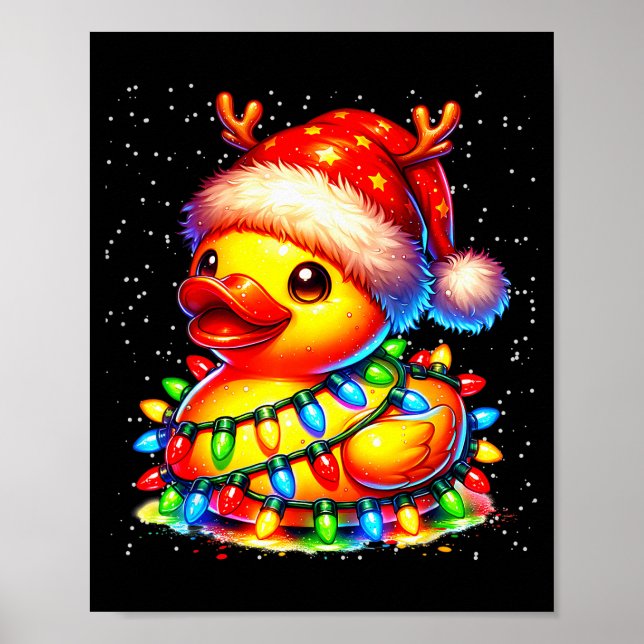 Rubber Duck Squad Christmas Light Reindeer Crew Xm Poster (Front)