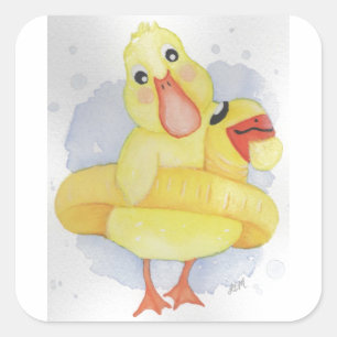 Rubber Duck Square Sticker