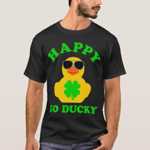 Rubber Duck Sunglasses Happy Go Ducky Pun St Patri T-Shirt