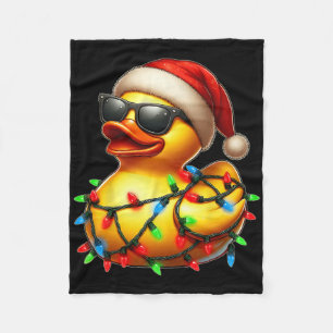 Rubber Duck Sungles Cute Christmas Xmas  Fleece Blanket