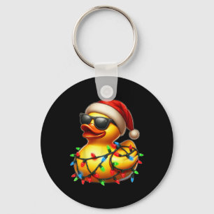Rubber Duck Sungles Cute Christmas Xmas Keychain