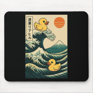Rubber Duck Surfing Japanese _2 Mouse Pad