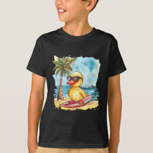 Rubber Duck Surfing Summer Surfer Beach Rubber Duc T-Shirt