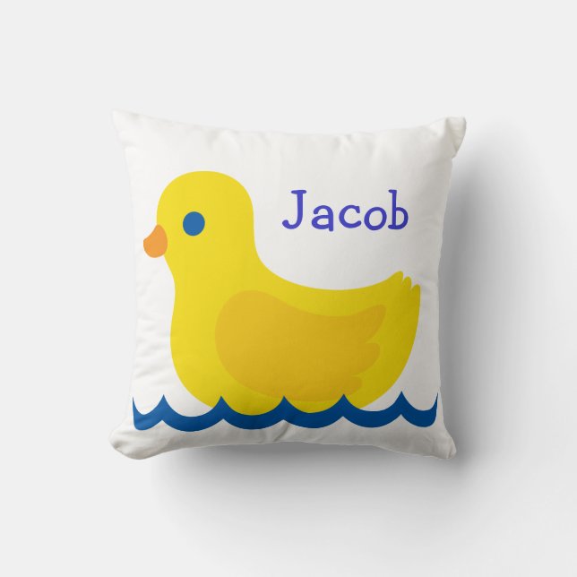 Rubber Duck Throw Pillow (Front)