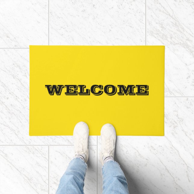 Rubber Duck Toy Yellow Autumn Fall Solid Colour Doormat (Indoor)