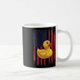 Rubber Duck Usa Flag Independence Day Bath Duck Pr Coffee Mug