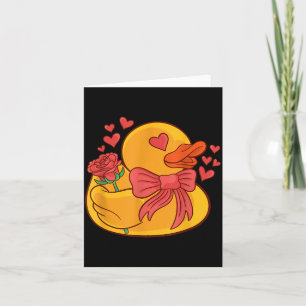 Rubber Duck Valentines Day Rubber Duckie  Card