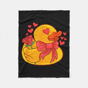 Rubber Duck Valentines Day Rubber Duckie T Shirt Fleece Blanket