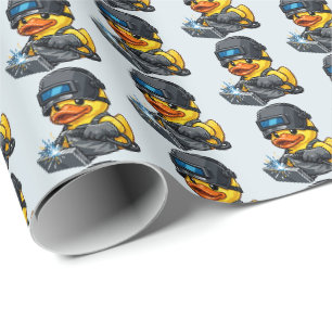 Rubber Duck Welder Wrapping Paper