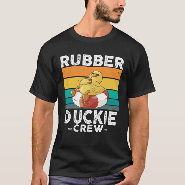 Rubber Duck Yellow Duckie Crew Bath Ducks Duckling T-Shirt (Front)