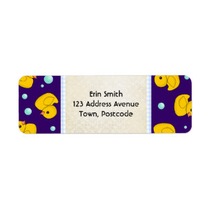 Rubber Duckie address label