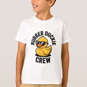 Rubber Duckie Crew Boat Pontoon Funny Rubber Duck  T-Shirt
