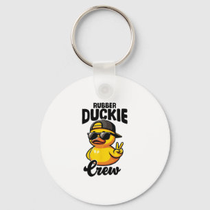 Rubber Duckie Crew Cool Duckling Yellow Rubber Duc Keychain