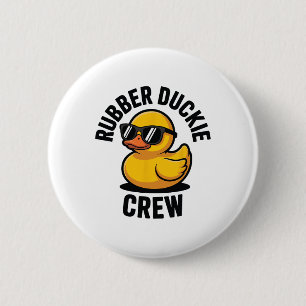 Rubber Duckie Crew Cruise Squad Summer Vacation Cr 2 Inch Round Button
