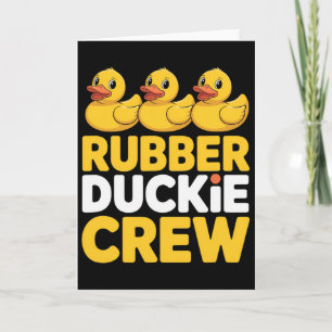 Rubber Duckie Crew Enjoying The Cruise Ship Vacati Card
