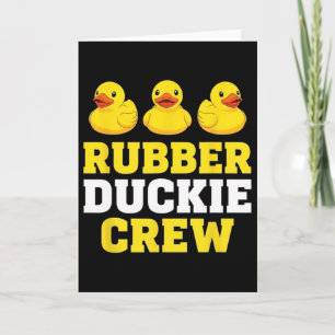 Rubber Duckie Crew Enjoying The Cruise Ship Vacati Card