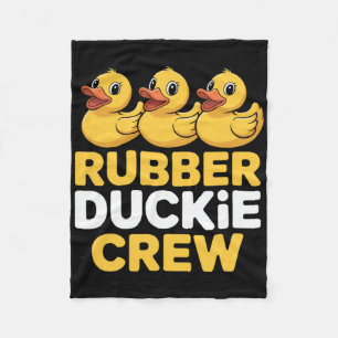 Rubber Duckie Crew Enjoying The Cruise Ship Vacati Fleece Blanket