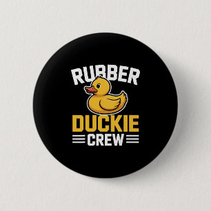 Rubber Duckie Crew Funny Duck Animal Cute Kawaii D 2 Inch Round Button