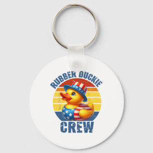 Rubber Duckie Crew Funny Duck Keychain