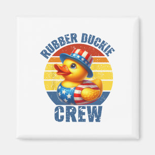 Rubber Duckie Crew Funny Duck Magnet