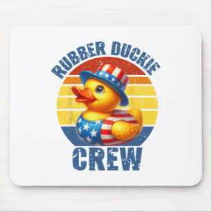 Rubber Duckie Crew Funny Duck Mouse Pad