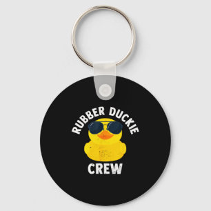 Rubber Duckie Crew Funny Rubber Duck Keychain