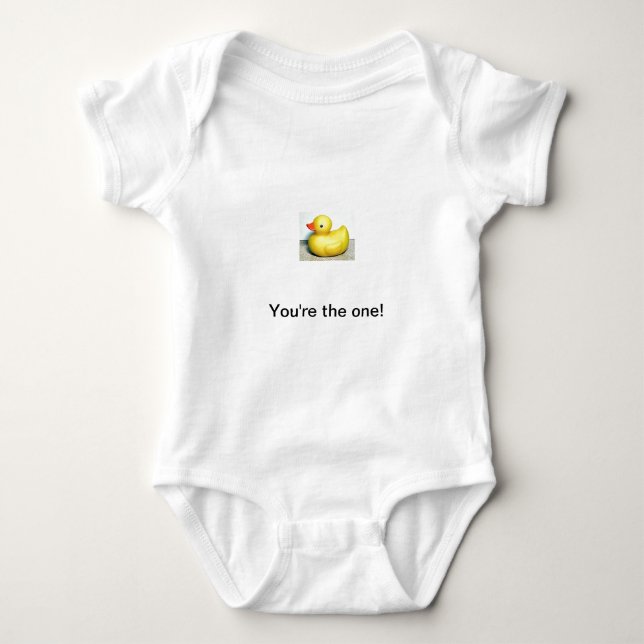 Rubber Duckie Cute Kids Toy  Baby Bodysuit (Front)
