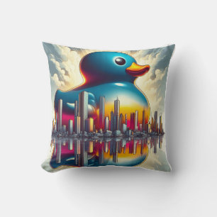 Rubber Duckie Duck Throw Pillow