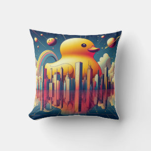 Rubber Duckie Duck Throw Pillow