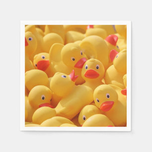 Rubber Duckie Ducky Baby One Year Old Party Napkin