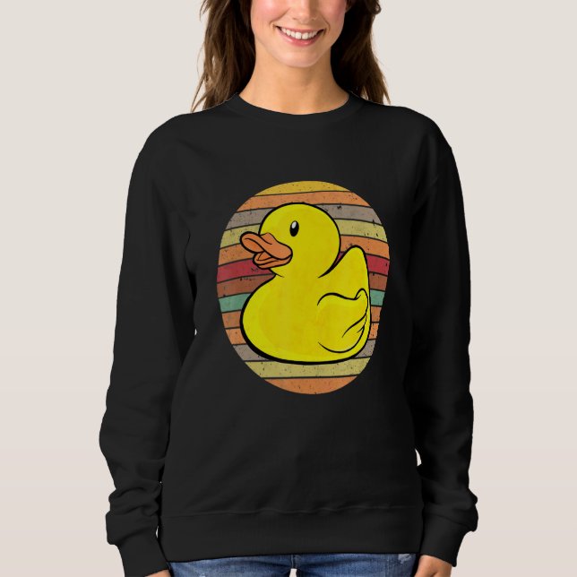 Rubber Duckie Rubber Duck Bath Retro Sweatshirt (Front)