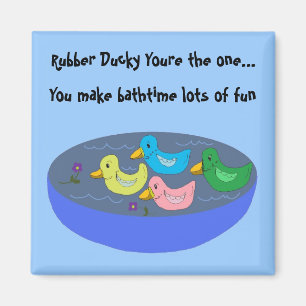 Rubber Duckies Bath Time Magnet