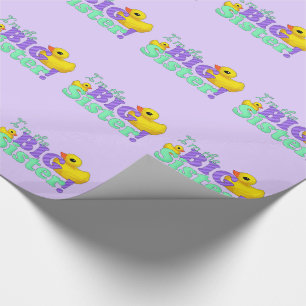"Rubber Duckies - Big Sister" Wrapping Paper