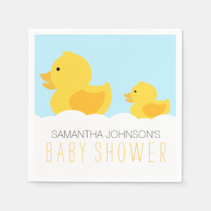 Rubber Duckies Yellow Neutral Baby Shower Napkin