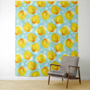 Rubber Ducks Bath Pattern Tapestry