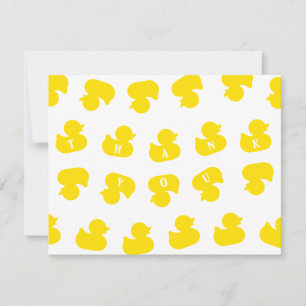 Rubber Ducks in a Row Flat Thank You Card