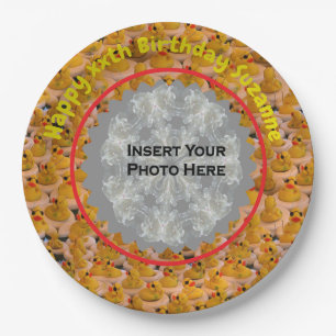 Rubber Ducks Personalized Photo Birthday Party Paper Plate