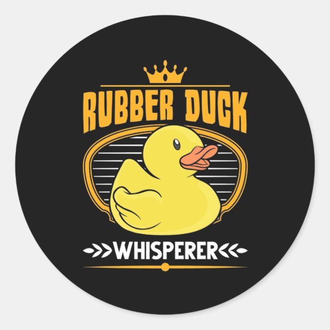 Rubber Ducks Whisperer Classic Round Sticker (Front)