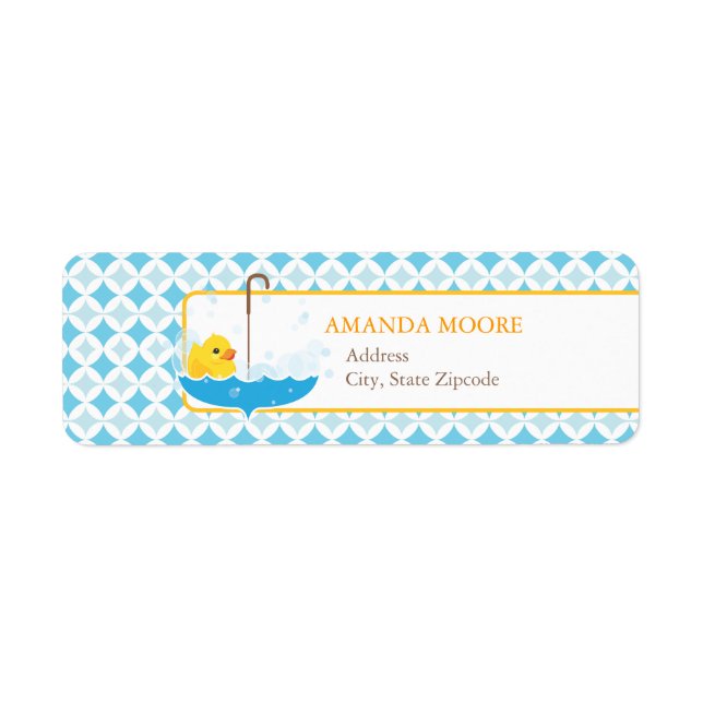 Rubber Ducky Address Label (Front)