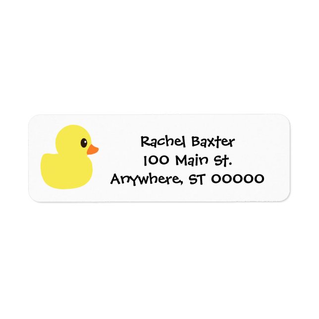 "Rubber Ducky" Address Labels (Front)