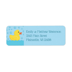 Rubber Ducky Adresse de retour Sticker Étiquettes